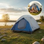 Carpa Igloo Con Sobretecho 2/3 Personas Impermeable Camping - Imagen 8