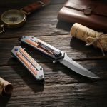 Navaja Tactica Semi Automatica Cacha De Madera Broker - Imagen 6