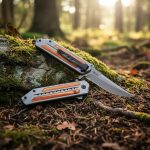 Navaja Tactica Semi Automatica Cacha De Madera Broker - Imagen 5