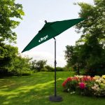 Sombrilla Jardín Arye 2.7m Con Base Y Manivela Color Verde - Imagen 2