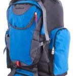 Mochila Para Camping San Carlos 80lts Portter Muy Resistente Color Azul Diseño De La Tela Doble