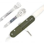 Navaja Camping Multiuso C/tenedor Y Cuchara 5 En 1
