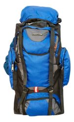 Mochila Para Camping San Carlos 80lts Portter Muy Resistente Color Azul Diseño De La Tela Doble - Imagen 4