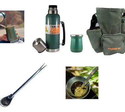 Combo Matero Termo De 1l + Mate 260ml + Matera Y Bombilla
