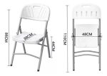 Silla Plástica Plegable Reforzada Camping Jardin 150kg X4 - Imagen 9