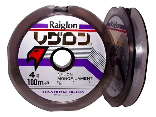 D_644791-MLU93693388286_102025-O.jpg Tanza Nylon Monofilamento Raiglon 100mts 0.148mm Gris Niebla - Imagen 1