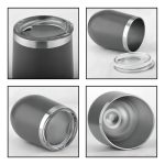 Mate Acero Inox C/ Tapa Vaso Térmico Bebidas Frías Calientes Color Amarillo - Imagen 3