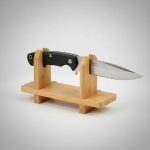 Muela - Exhibidor 1 Pieza (para 1 Cuchillo) En Madera - Imagen 2