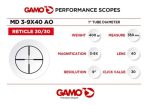 Mira Telescópica Gamo 3-9x40 Mil Dot Ao Caza Tiro Potencia - Imagen 2