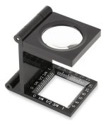 Lupa Metalica Plegable Compacta Con Regla Aumento 5x Carson