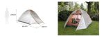 Carpa Igloo Reforzada Sobretecho 2/3 Personas Impermeable - Imagen 5