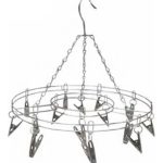 Tender En Acero Con 15 Pinzas O Broches Metálicos