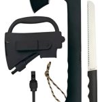 Hacha Táctica Con Cuchillo Sierra Pedernal Para Camping