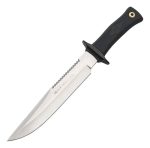 Muela Mirage 23 -cuchillo Táctico Negro Liso Y Contrafilo