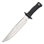 Muela Mirage 23 -cuchillo Táctico Negro Liso Y Contrafilo