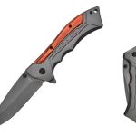 Navaja Tactica Militar Full Metal Y Madera Camping Pesca