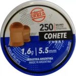Chumbos Orbea Cohete Cobreado 5,5mm Lata 250 Unidades Caza - Imagen 2