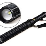 Bastón Defensa Personal Cachiporra Linterna Negra G-aventura