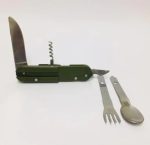 Navaja Camping Multiuso C/tenedor Y Cuchara 5 En 1 - Imagen 2