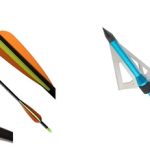 2 Flechas Fibra De Vidrio Con Punta De Caza Tiro Incluidas
