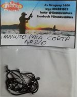 Anzuelo Negro Maruto Pata Corta N°2/0 Pesca Rio Costa - Imagen 2