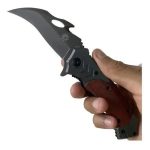 Cuchillo Navaja Tipo Karambit Semiautomático Tactico - Imagen 3