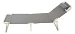 Catre Reclinable Con Almohada Camping Hasta 160 Kg Plegable