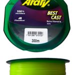 Tanza Nylon Monofilamento Araty 0.45 Mm Amarillo Fluor