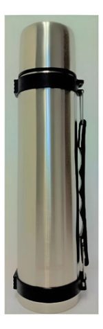 Termo Comet 1.2l Con Manija - Acero Inox Cubierto En Goma