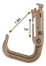 Mosqueton D-ring Molle Hebilla Tactica Mochila Chaleco Arena - Imagen 10