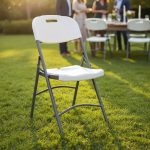 Silla Plástica Plegable Reforzada Camping Jardin 150kg X4 - Imagen 3
