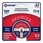 Chumbos Crosman Premier Punta Dorada 5,5 (.22) 100 Chumbos