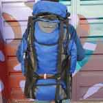 Mochila Para Camping San Carlos 80lts Portter Muy Resistente Color Azul Diseño De La Tela Doble - Imagen 8