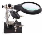 Lupa De Mesa Con Luz Led Y Soporte Soldador Mas Accesorios - Imagen 4