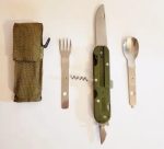 Navaja Camping Multiuso C/tenedor Y Cuchara 5 En 1 - Imagen 3