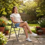 Silla Plástica Plegable Reforzada Camping Jardin 150kg - Imagen 5