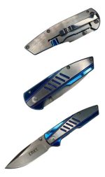 Navaja Tornasol Metal Blue Azulado Matrix Killer - Imagen 3
