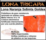Lona Impermeable Goldex Super Reforzada Naranja 5 X 7 Mts - Imagen 5
