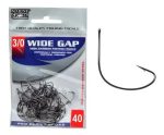 Anzuelo Pesca Marine Sports Wide Gap Black 3/0 Acero Al Carbono 40 Unidades