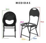 Silla Tipo Inodoro Acero Inoxidable Movilidad Ortopedia - Imagen 6