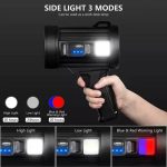 Foco Recargable Led Luz Panel Solar Linterna Caza - Imagen 3
