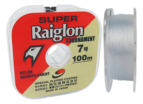 D_641398-MLU93645352280_102025-O.jpg Tanza Nylon Super Raiglon 0.62 Mm Gris Claro 80 Mts - Imagen 1