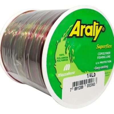 Bobina Tanza Nylon Monofilamento Araty 0.35 Mm Multicolor Multicolor