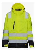 Campera Hv Impermeable Capucha Desmontable Seguridad Laboral
