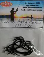 Anzuelo Negro Maruto Pata Corta N°5/0 Pesca Rio Costa - Imagen 2