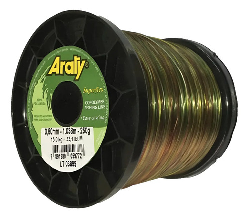 D_719083-MLU94146954039_102025-O.jpg Bobina Tanza Nylon Monofilamento Araty 0.35 Mm Multicolor - Imagen 1