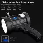 Foco Recargable Led Luz Panel Solar Linterna Caza - Imagen 5