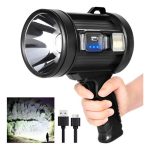 Foco Recargable Led Luz Panel Solar Linterna Caza