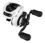 Reel Baitcasting Marine Venza Gto 8000 De Perfil Bajo Con 8 Rulemanes Blanco Izquierdo
