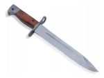Cuchillo Bayoneta Ak47 Caza Estocada Vaina De Cuero - Imagen 4